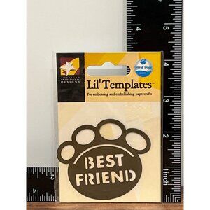 Lil Templates Best Friend PC-1040 Paw Print Stencil For Embossing AND CRAFTS